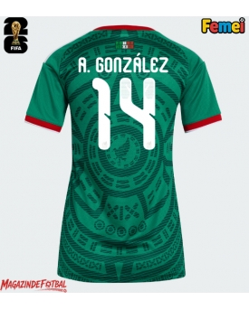 Mexic Armando Gonzalez #14 Echipament de Fotbal Replică Mondial 2026 Femei Acasa Mexic Armando Gonzalez #14 Echipament de Fotbal Replică Mondial 2026 Femei Acasa